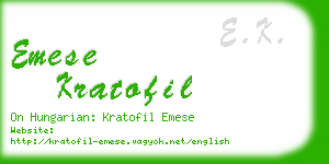 emese kratofil business card
